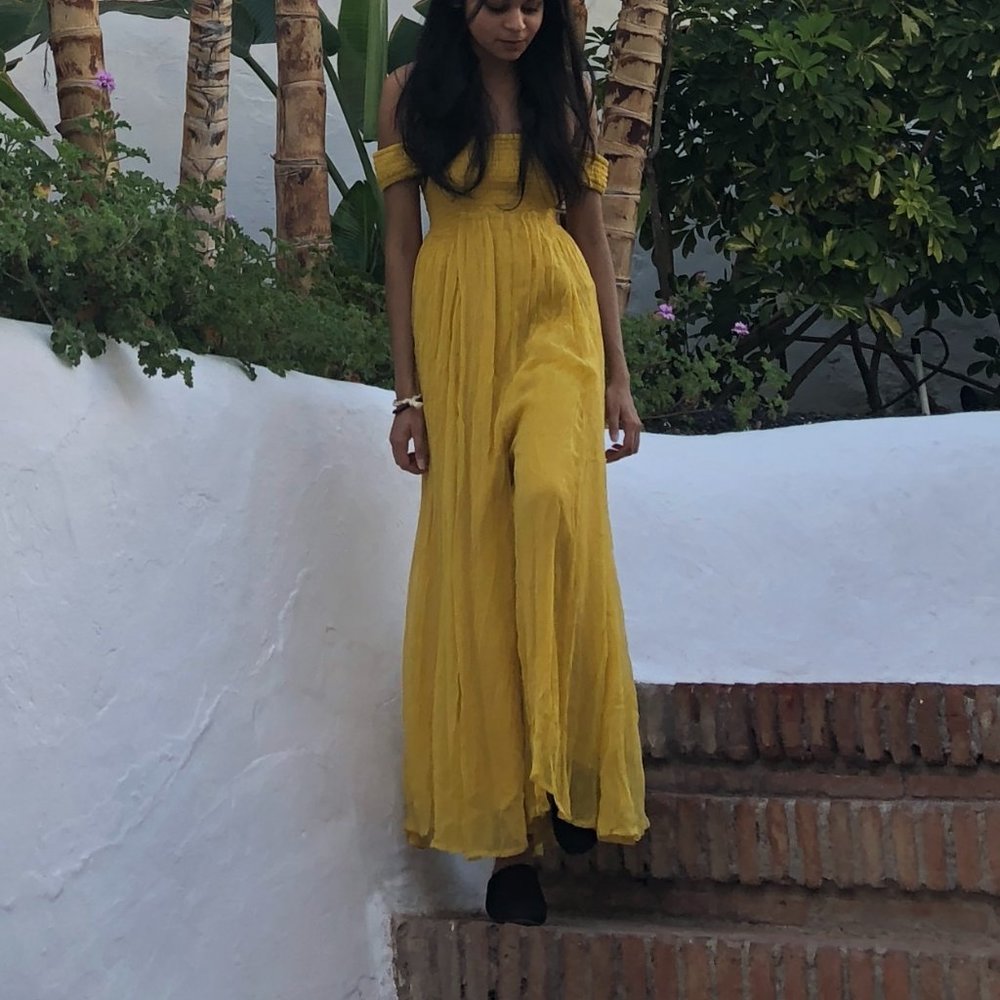 Free People strawberry swing jumpsuit